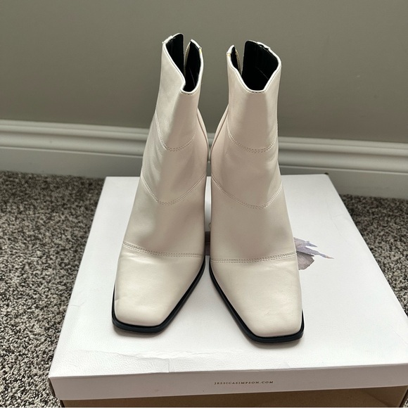 Jessica Simpson Marlea Ankle Boots in Ivory - Picture 4 of 8